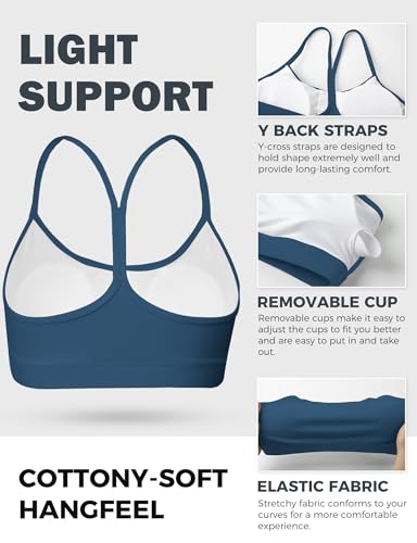 Image of Buauty Sports Bra for Women, Y Back Light Support Workout Bra with Removable Pads for Yoga Pilates Gym