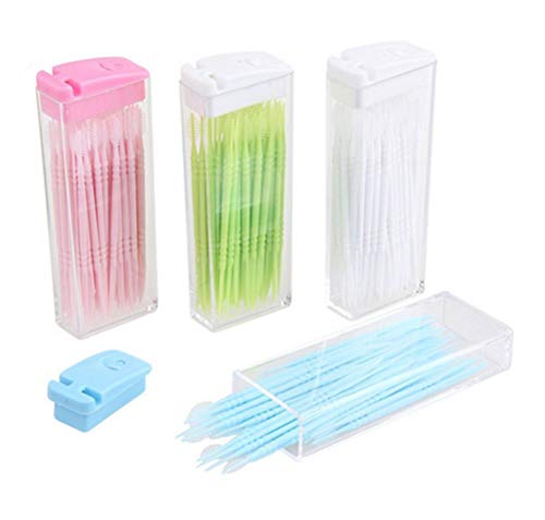 Zahnstocher Demarkt 50x Toothpicks Kunststoff zufällige Farbe