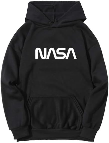 MIGLOCUST NASA Printed Cotton Fleece Sweatshirt Hoodies for Kids Full Sleeves Round Neck Hoodies SoftFabric Winter Wear, Long Sleeve Sweatshirts for Boys Girls