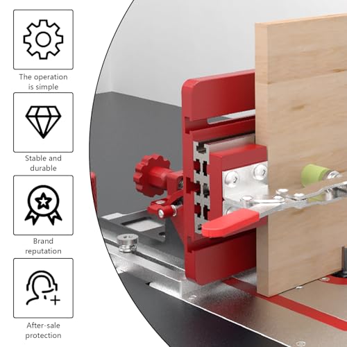 Table Saw Vertical Pressure Handle, Adjustable Table Saw Push Handle Aluminium Alloy Woodworking Backplate Clip with Angle Settings 55-93 Degrees for Various Woodworking Projects - Image 4