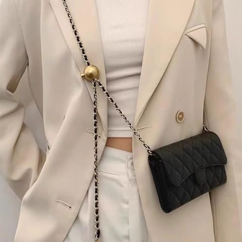 Image of Jiesinlov Purse Chain Adjustable Shoulder Strap with Small Metal Ball Replacement Transformation Crossbody Handbag