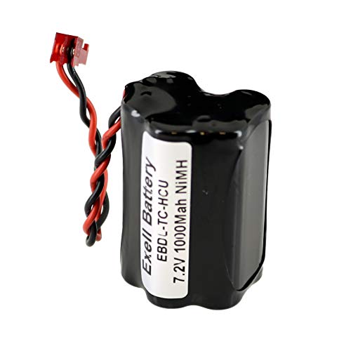 Exell Battery 10x 7.2V NiMH 1000mAh Battery Pack Fits TimeLox Communication Unit TC HCU