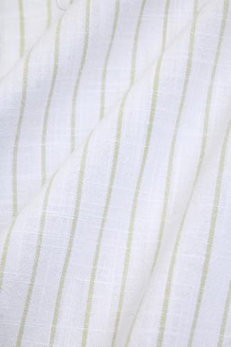 Image of SNITCH Men Semi-Formal Shirt | Modern Slim Fit Full Sleeve Point Collar Vertical Stripe Pattern | Cotton Blend Stretch Fabric for Office & Business Casual Wear