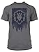 JINX World of Warcraft Alliance Banner Men's Gamer Tee Shirt, Graphite Heather, Large