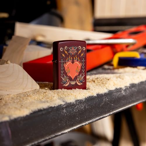 Encendedor Zippo con grabado personalizado diseño corazón miniatura 3