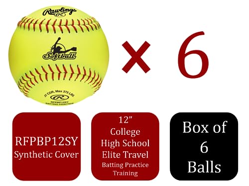 Rawlings RFPBP12SY-BOX6 Batting Practice Softballs thumb #1