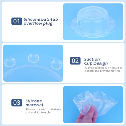 Badewannen Überlauf Abdeckung für Tiefe Wasser-Bäder, tiefer Bad-Abfluss-Abdeckung fügt Zoll des Wanne Wassers für Wärmer und Bequeme Dusche hinzu