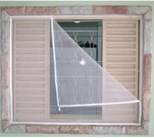 Kit Tela Mosquiteira Janela Anti-inseto Mosquito 2 a 8 unidades 130x150 e 150x180 (4, 130x150CM)
