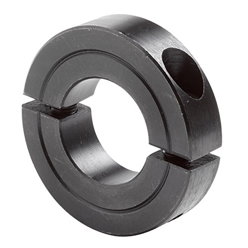 Climax Metal H2C-293 Recessed Screw Clamping Collar, Two Piece, Black Oxide Plating, Steel, 2-15/16" Bore Size, 4-1/2" OD, With 3/8-24 x 1 1/4 Set Screw