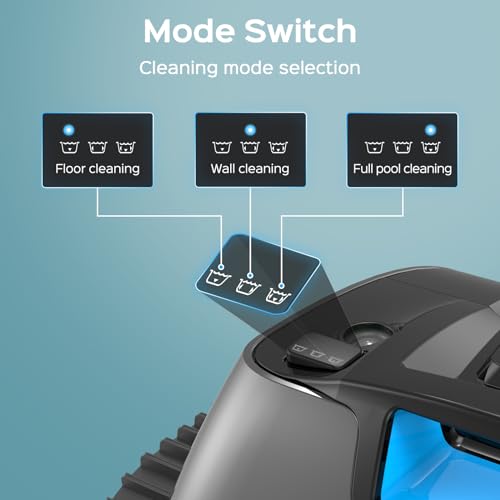 (2026 Upgraded) WYBOT C1 Max Inground Pool Vacuum Robot with APP, Manual Mode Switching, 180~210 Mins, Smart Navigation for 2152 sq.ft, Floor & Wall Climbing Pool Cleaner, Ideal for Inground by WYBOT - Image 5