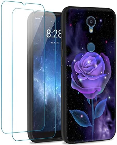 Case Compatible with Sharp Rouvo V with Screen Protector,Shockproof Protective Soft TPU Matte Non Slip Phone Bumper Cover,Rose