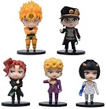 Indorasen Dio Brando Figura Kujo Jotaro Figura Kakyoin Noriaki Figura Giorno Giovanna Figura Set de figuras Bruno Buccellati, 5 piezas B