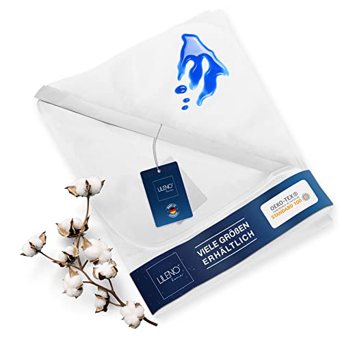 LILENO HOME Protège-matelas, 140 x 200 cm, lavables et imperméables, avec dessus doux en 100 % coton, surmatelas en molleton résistant à la haute température, pour incontinence Cover