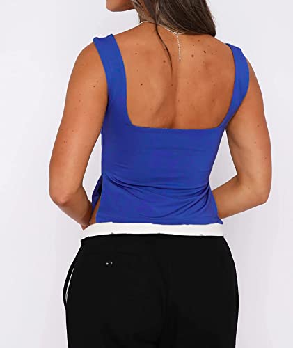 Women's Sleeveless Backless Going Out Crop Tank Top Sexy Pleated Sweetheart Neck Strappy Y2K Slits Cropped Tops4