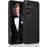 LOHASIC for Samsung Galaxy S26 Leather Case, Luxury Slim Business PU Non-Slip Grip Rugged Shockproof Bumper Full Body Protective Cover Men Women Phone Case for Samsung Galaxy S26 6.3' (2026) - Black