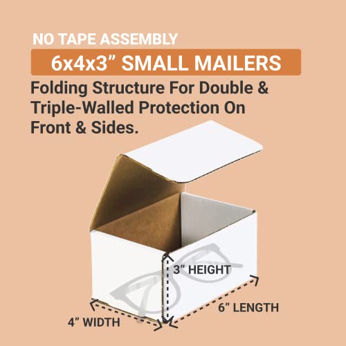 Aviditi M643 6X4X3 Shipping Boxes Small (50-Pack) Heavy Duty Corrugated Cardboard Boxes thumb #1