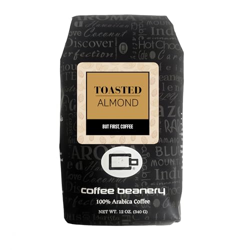 Toasted Almond Flavored Coffee, Specialty Arabica Coffee, Medium Roast, 12 ounce, Fine