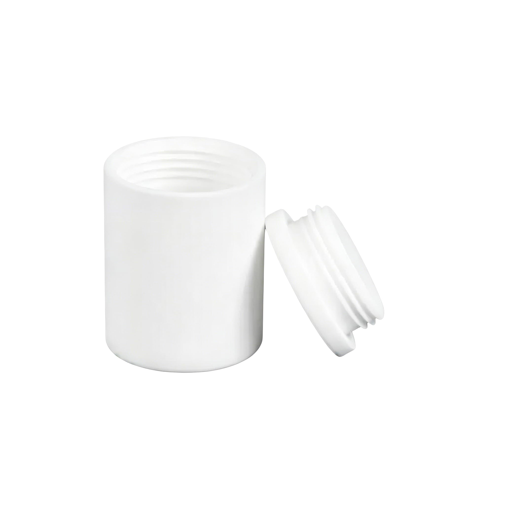 Crogiolo filettato in allumina al 99%, con coperchio a vite, 1pcs