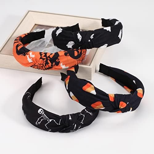 4 PCS Halloween Headbands for Girls Ladies Pumpkin Skeleton Cranium Ghost Cosplay Spider Hairbands 2 41gOC+19y L. AC