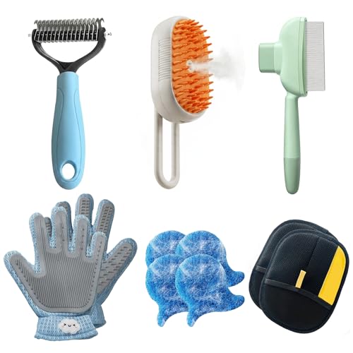 Kit d'épilation 10 en 1 brosse lissante et peigne pour chat et chien