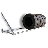 Martins Industries Wall-Mount Tire Rack – Heavy-Duty Steel Storage for 8 Tires | 500 lb Capacity | Fits Up to 34' OD | Adjustable Crossbar | SUV & Light Truck Tire Holder