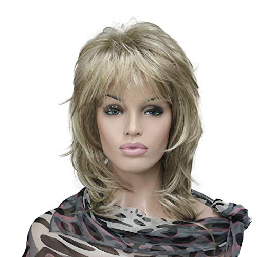 Lydell Long Soft Shaggy Layered Blonde Highlights Wig Classic Cap