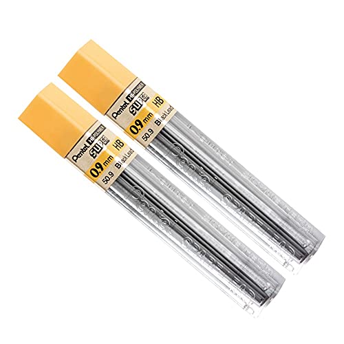 Grafites Minas Pentel 0.9mm HB 2 Tubos