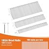 PINOZE 4200-Count 18 Gauge 1/4 Narrow Crown Staples (1-1/2 1-1/4 1 3/4 1/2) & 18GA Brad Nails (2 1 5/8), Heavy Duty Galvanized Upholstery Staple for Pneumatic/Electric Stapler Gun/Brad Nailer
