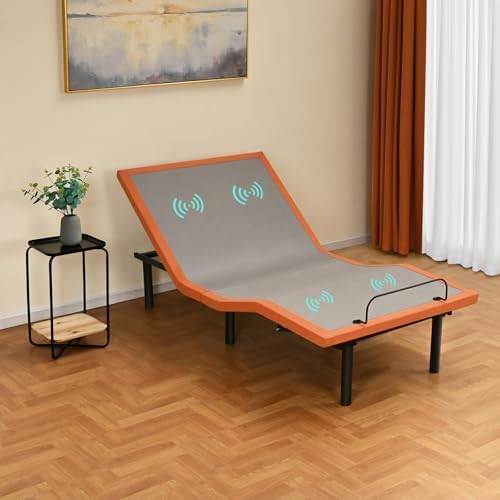 ESHINE Adjustable Bed Frame - Electric Bed Base with Massage, Wir...
