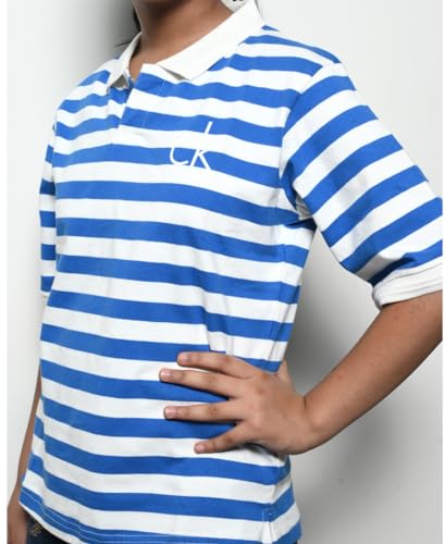 Image of ANGEL'S CLOTH HOUSE Women's Striped Collar Half Sleeve Cotton T-Shirt Foe Women
