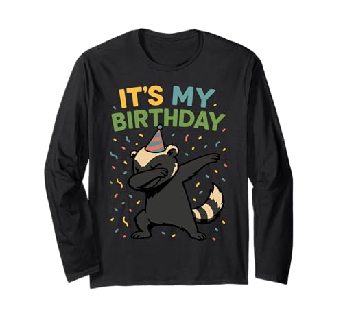 It's My Birthday Dabbing Honey Badger Groovy Rainbow Vibes ����T�V���c