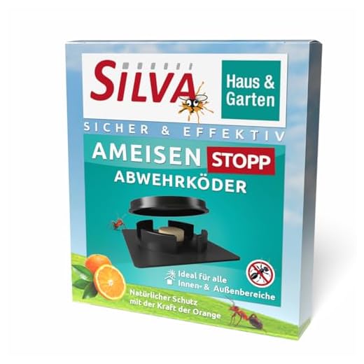SILVA® Gel - Ameisenköderdose für Innen & Außen [PT 19 - NATÜRLICHER WIRKSTOFF] - Ameisenfalle Dose - Ameisen Köderdose - Ameisenköder - Ameisendose – Ameisenköderbox - Geruchsneutral - 4 Dosen