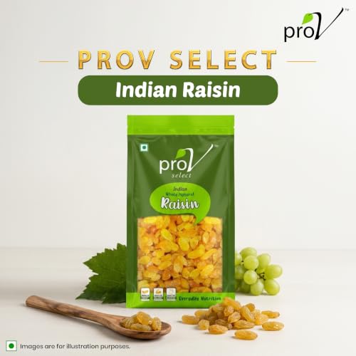 Image of ProV Select - Indian Raisin 500 gm | Value Pack| Dryfruits- Indian Kishmish | Rich In Nutiritons| No added Preservatives | Rich In Iron| Healthy Sweet & Tasty [Packaging might Vary]