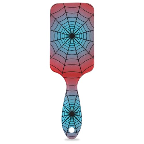 Blue Spider Web Detangler Hair Brush Hairbrush for Kids Boys Girls, Glide Through Tangles with Ease and Massage Scalp, Smooth for All Hair Types (Wet Dry Thin Long Curly Hair)