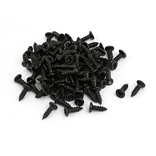 Image of uxcell Frame Turn Button, 4 /5 inch Metal Ridged with Screws for Hanging Pictures, Photos, Drawings and Posters, Black, 100 Pcs