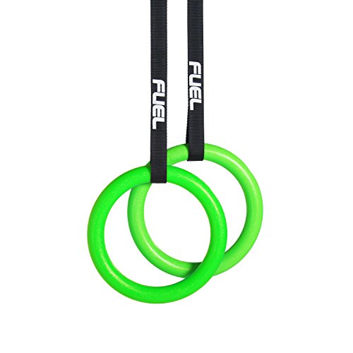 FUEL Pureformance Gymnastic Rings with Straps - HEAVY DUTY for Cross Training, Gymnastics