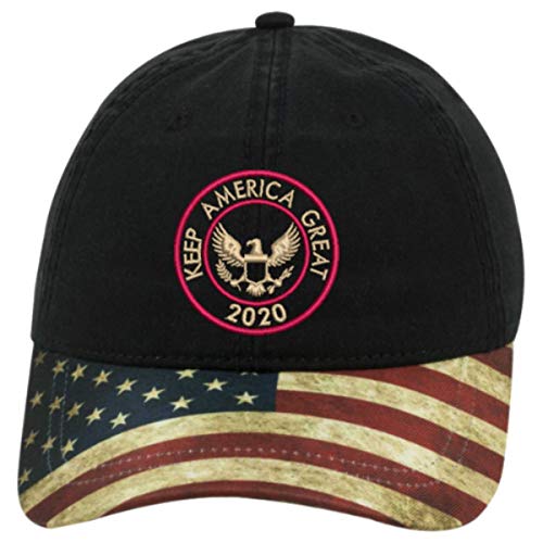 Sew Very Southern Keep America Great Adjustable Unisex American Flag Hat Black