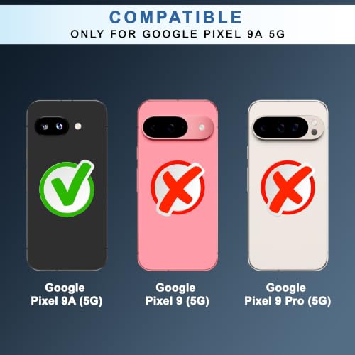 Image of CEDO Magnetic Cover for Google Pixel 9a (5G) | Compatible with MagSafe Wireless Charging | Matte Black Case Designed with Magnetic Lock Shockproof Edge Protection Backcover (Translucent Black)