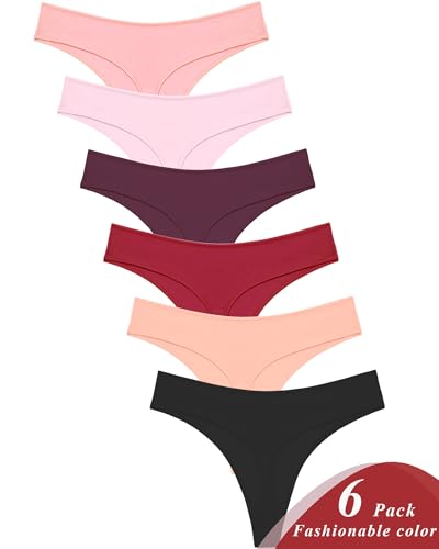 Image of READY TO LOVE Cotton Underwear for Women Pack Breathable Thongs for Women Sexy Stretch Soft Womens Panties Thong XS-XL