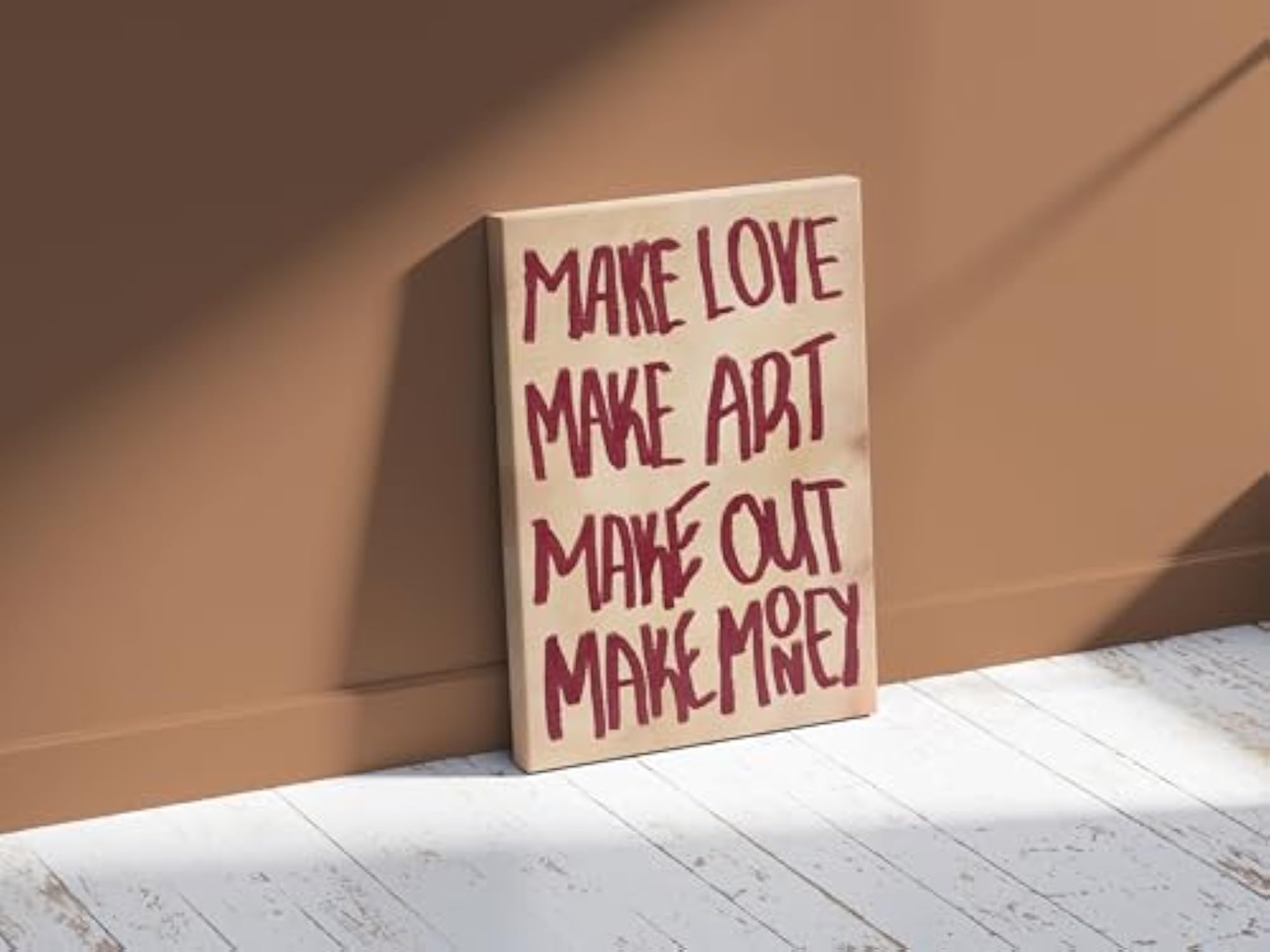 Make Love Make Art Motivational Canvas Wall Art