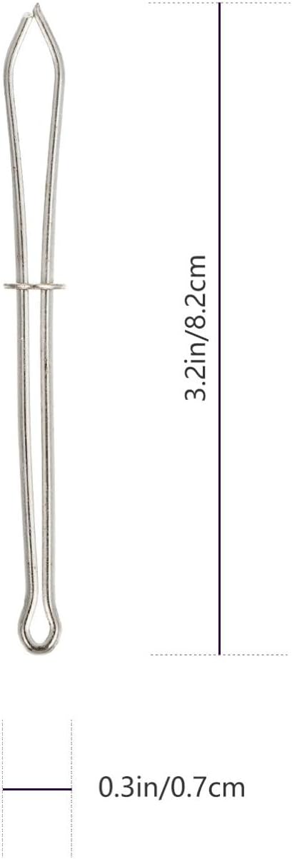 50pcs Threading Needle Sewing Utility Clips for DIY Work, Silver