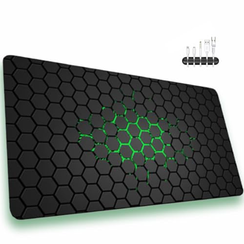 Alfombrilla Ratón Gaming, 800x300, Alfombrilla XXL, Tapete Rato XXL, Mouse Pad, Alfombra Escritorio, Mouse Pad Gaming, Alfombrillas Raton, Almohadilla Raton, con Org. Cables. (1 ud.)