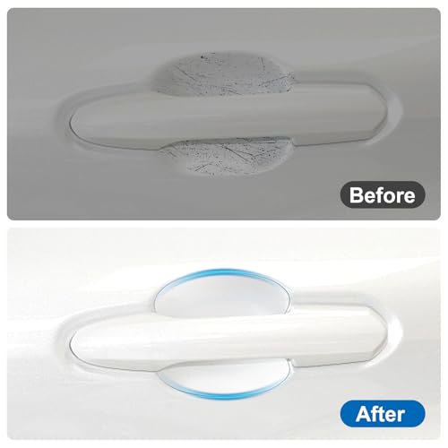 10PCS Car Door Handle Protector, TPU Car Door Sticker Universal Anti-Scratch Guard Stickers Clear Cars Doors Handle Scratches for Most Models