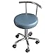 Lwjjby Obrotowy taboret na kółkach, ze sztucznej skóry, regulacja wysokości, do pracy z oparciem, wychylny, regulowany Heavy Duty Drafting (kolor: niebieski)