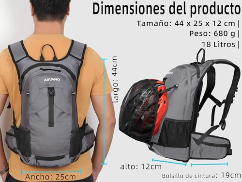 Miniatura 3 de Arvano Mochila De Hidratación Con Vejiga De Agua De Tpu De 2l, Mochila De Agua Aislada Para Mantener El Líquido Fresco Hasta 4 Horas, Ciclismo, Esquí, Senderismo