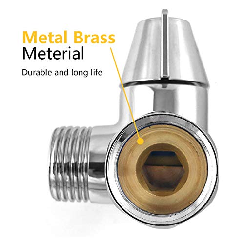 Shower Arm Diverter Valve for Hand Held Showerhead and Fixed Spray Head G1/2 3 Way Universal Bathroom Shower System Component Replacement.