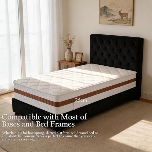 Matelas Hybride 90x190 26 cm Ressorts Ensachés YIDATONG