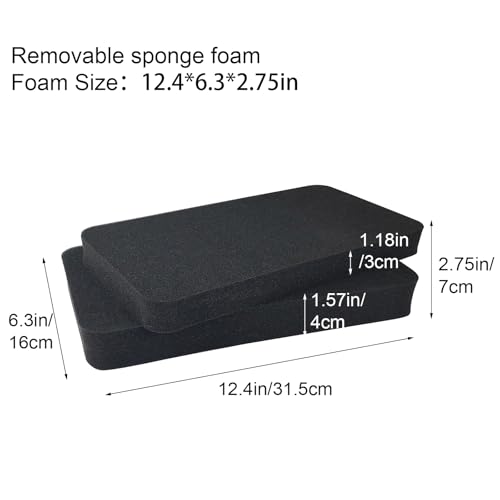 Image of Hard Storage Case with Customizable Foam Insert - Protective EVA Case for Cameras, Gaming Consoles, Precision Instruments and Stethoscopes