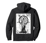 Backprint Okkult Dark Art 666 Pentagram Antichrist Satanic Pullover Hoodie