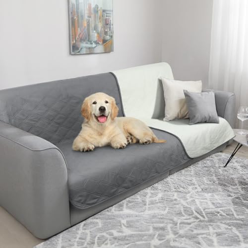 TAIKURA Copriletto Impermeabile per Cani,Tappetini Assorbenti per Animali Domestici Riutilizzabili, Lavabile e Antiscivolo,Protezione per Divano,Letto,Mobili,137x208 cm